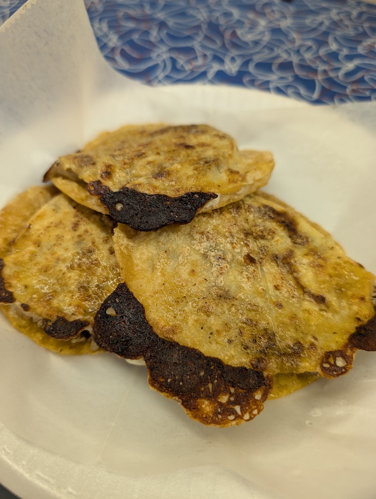 Ended the trip at the food court with Gorditas that were worth waiting for ... Mexican hot chocolate coffee also provided here.